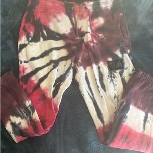 Aeropostale Pink and Black Tie-Dye Jogger Sweatpants